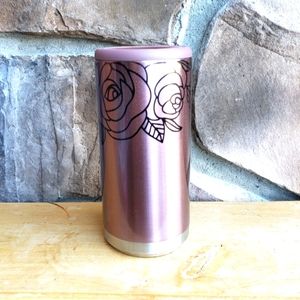 Rose gold tall slim can cooler coozie